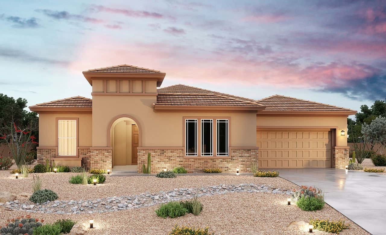 Modern single-family home design with unique architecture in a residential area.